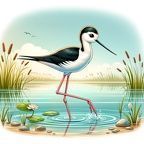 Black-winged Stilt logo