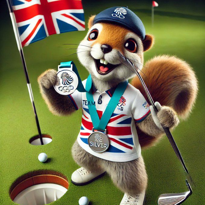 Golf: Mens Individual Stroke Play  Silver medal